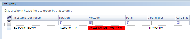 Live Events - Unknown Card